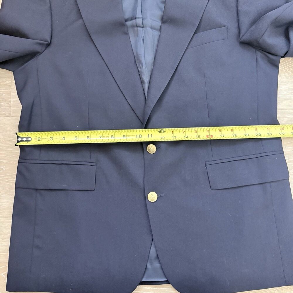 Vintage Polo University Club by Ralph Lauren Navy Blue Blazer 44R Made in Canada - Picture 12 of 16